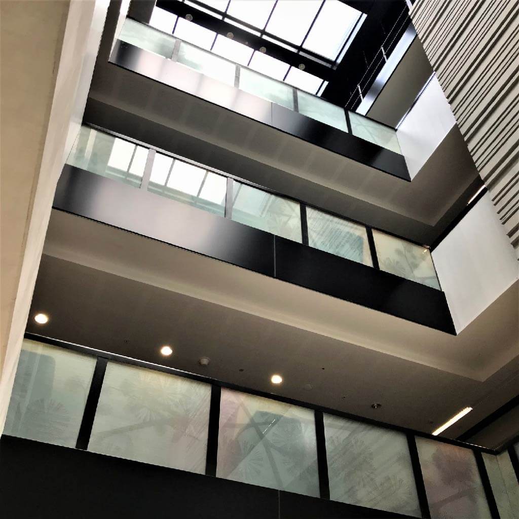 Cardinia Civic Centre balustrade frosted film