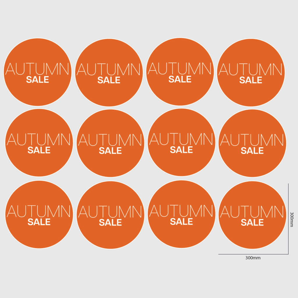 autumn sale window stickers