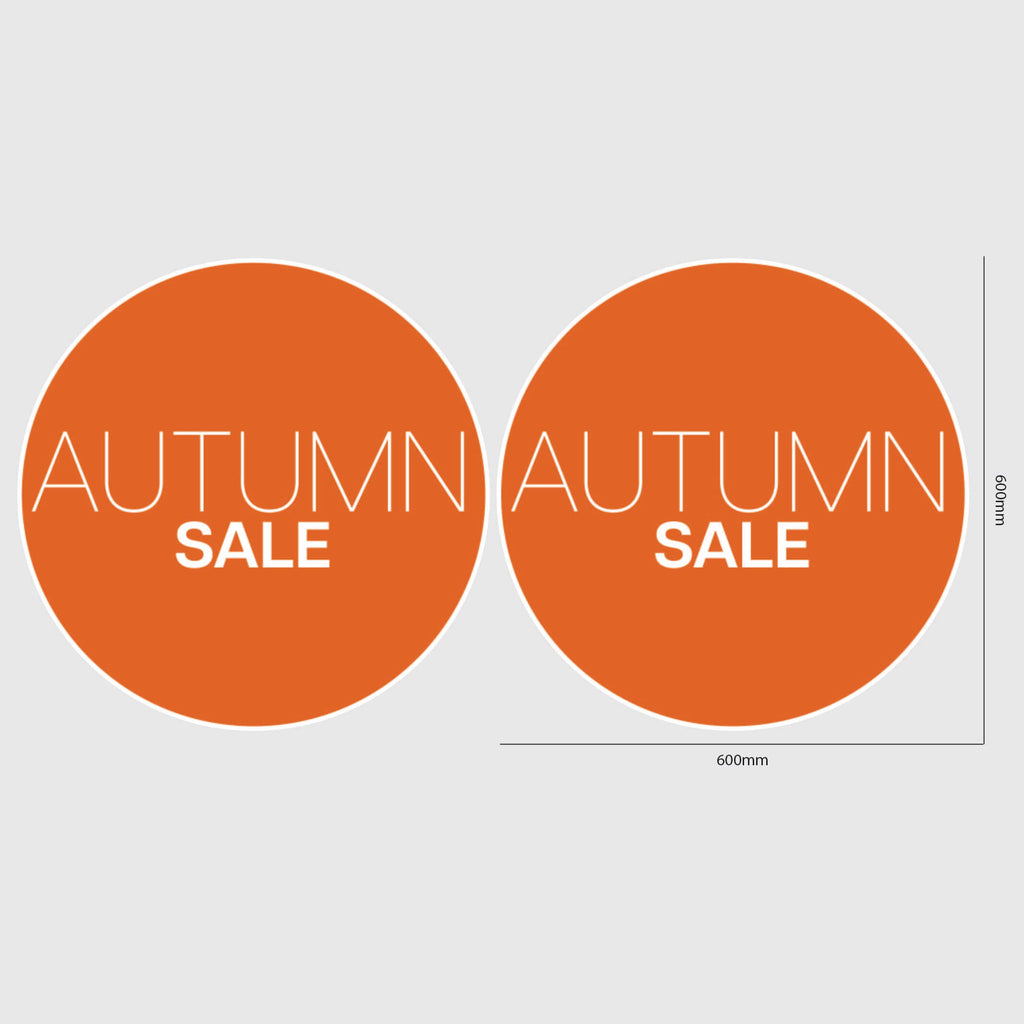 autumn sale window stickers