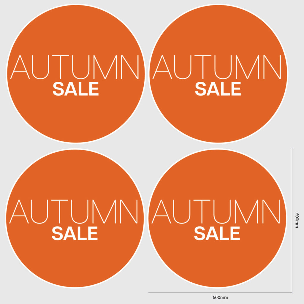 autumn sale window stickers