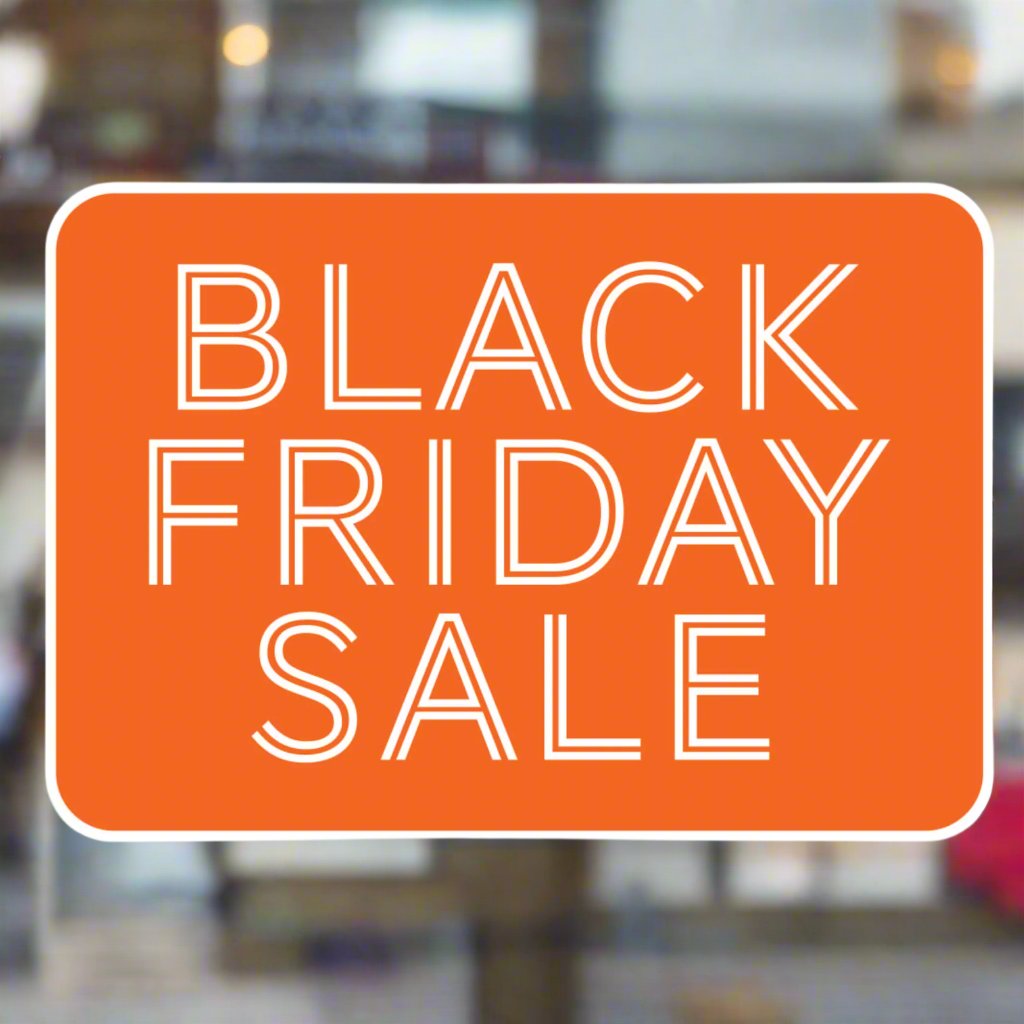 Black Friday Sale Window Sticker ORANGE