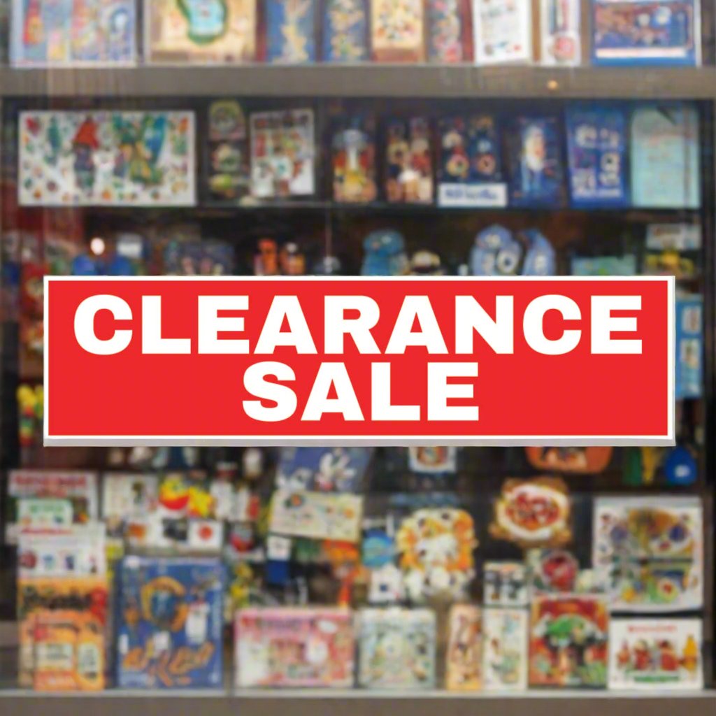 Clearance Sale Window Sticker Red on window