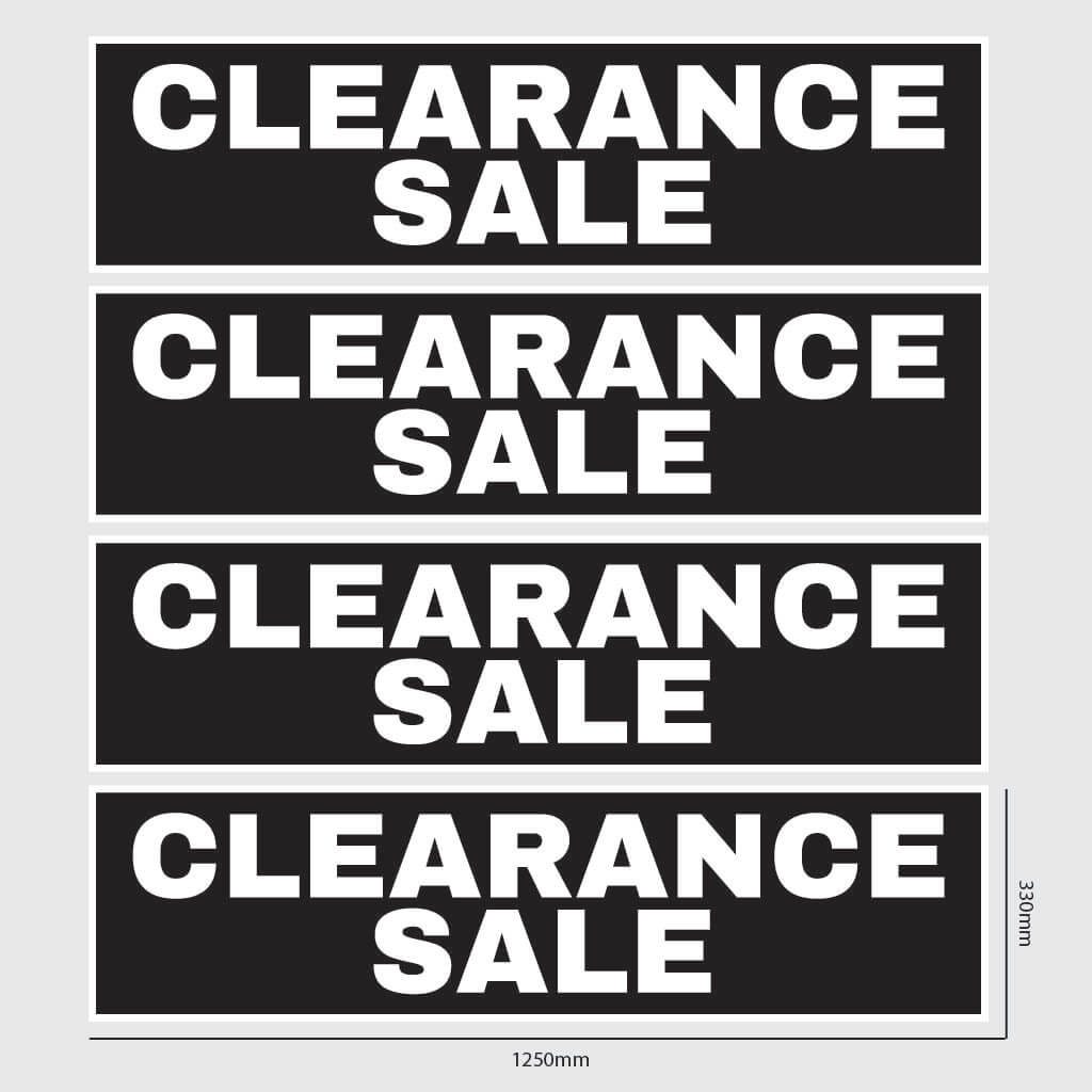 Clearance Sale Window Sticker Black Size Image