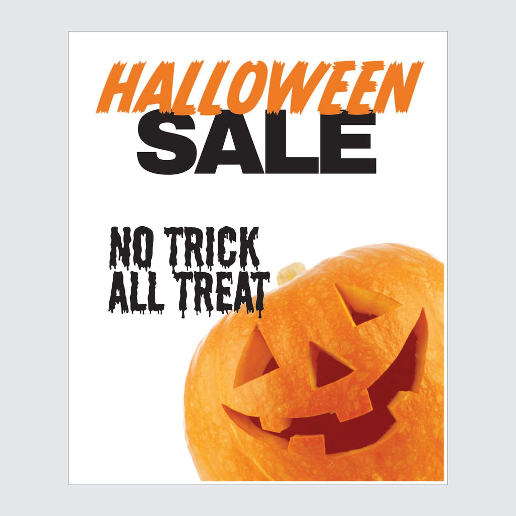 Halloween Sale Window Sticker Poster Design Image