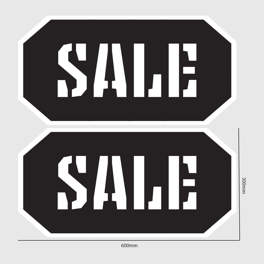 Sale window sticker tag design Black