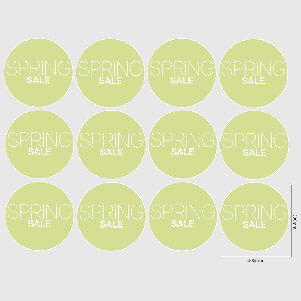 spring sale window stickers