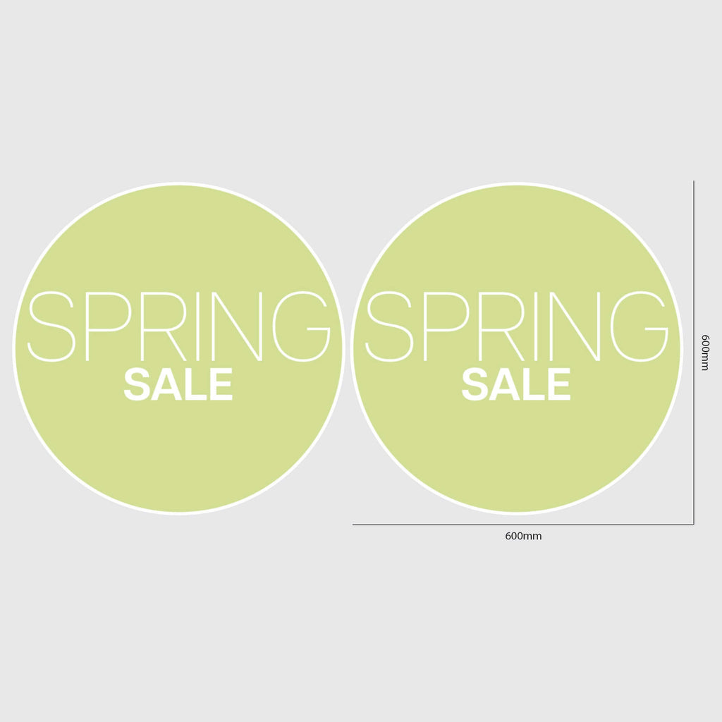 spring sale window stickers