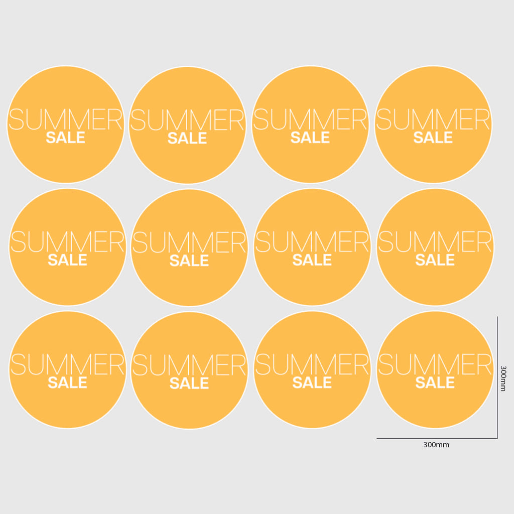 summer sale window stickers