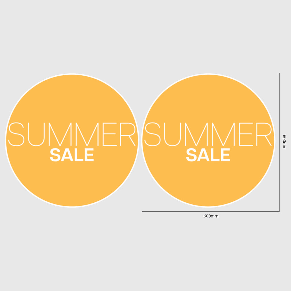 summer sale window stickers