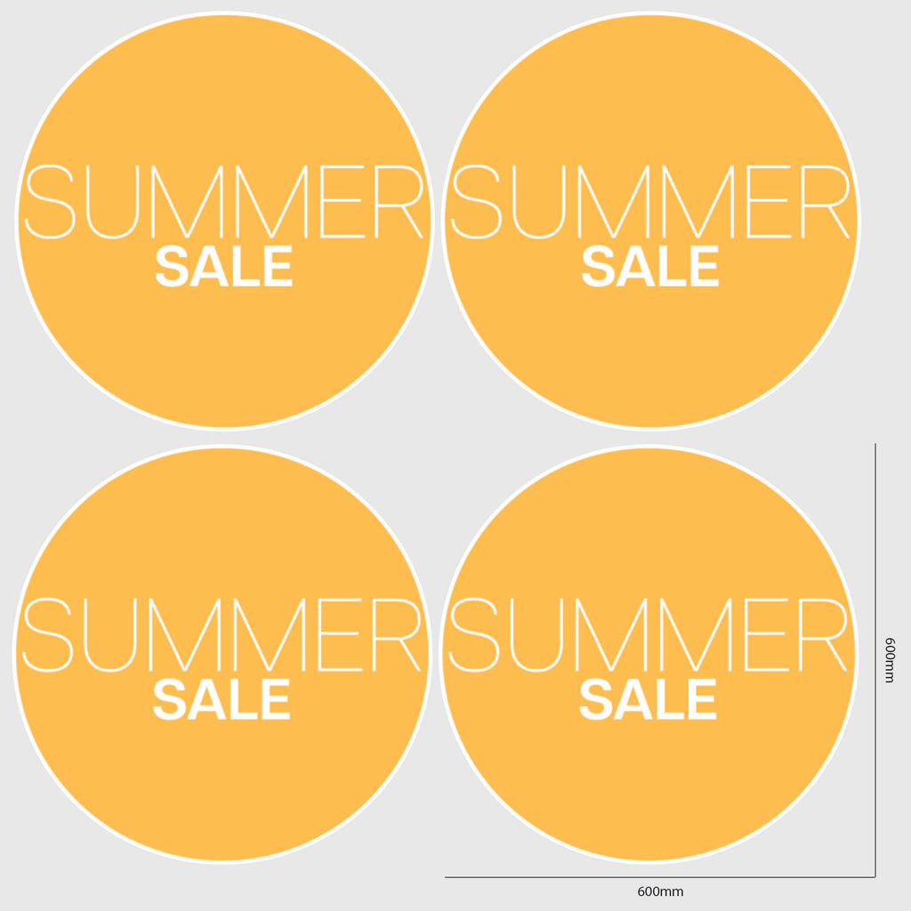 summer sale window stickers