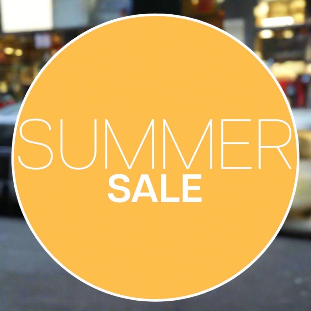 summer sale window stickers