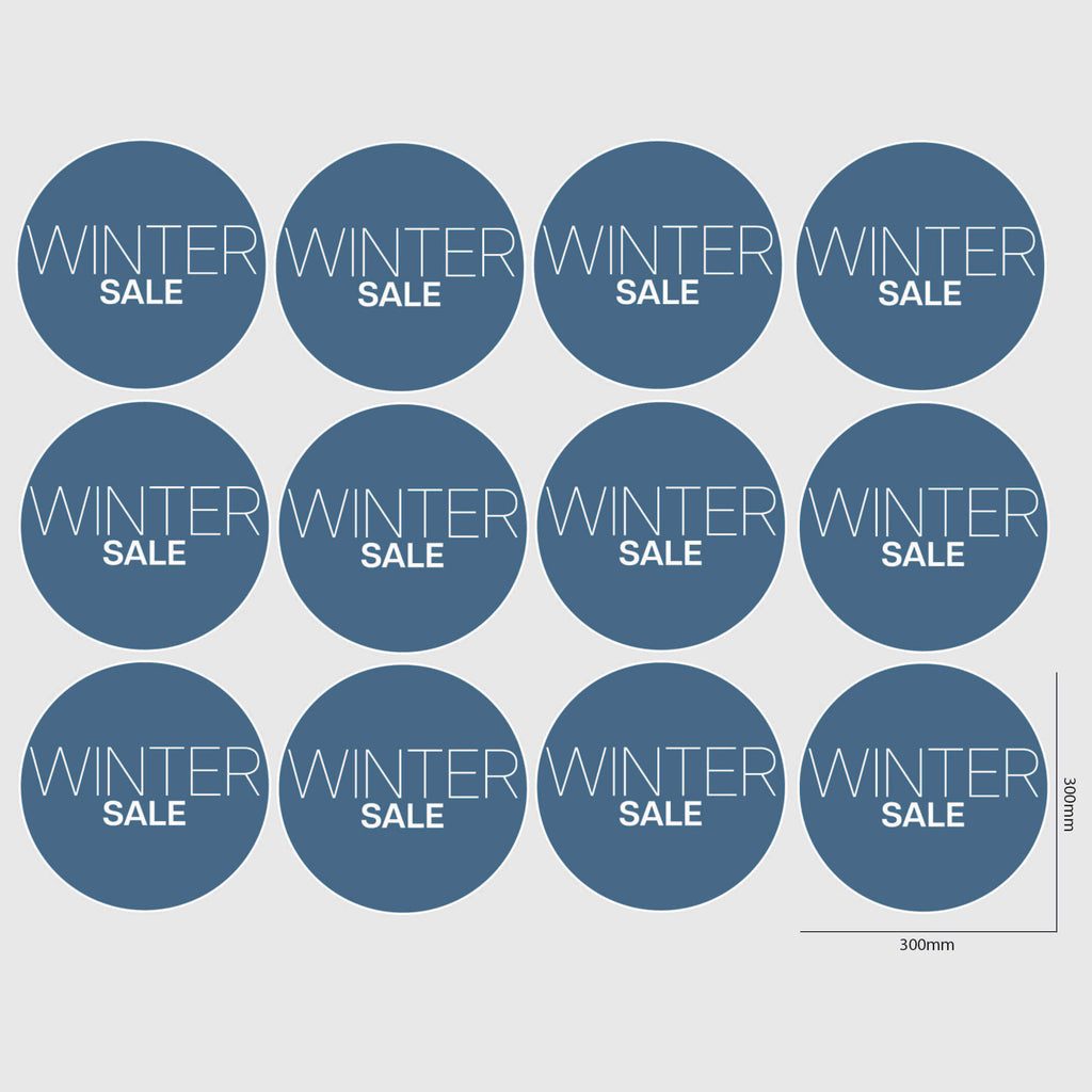 winter sale window stickers