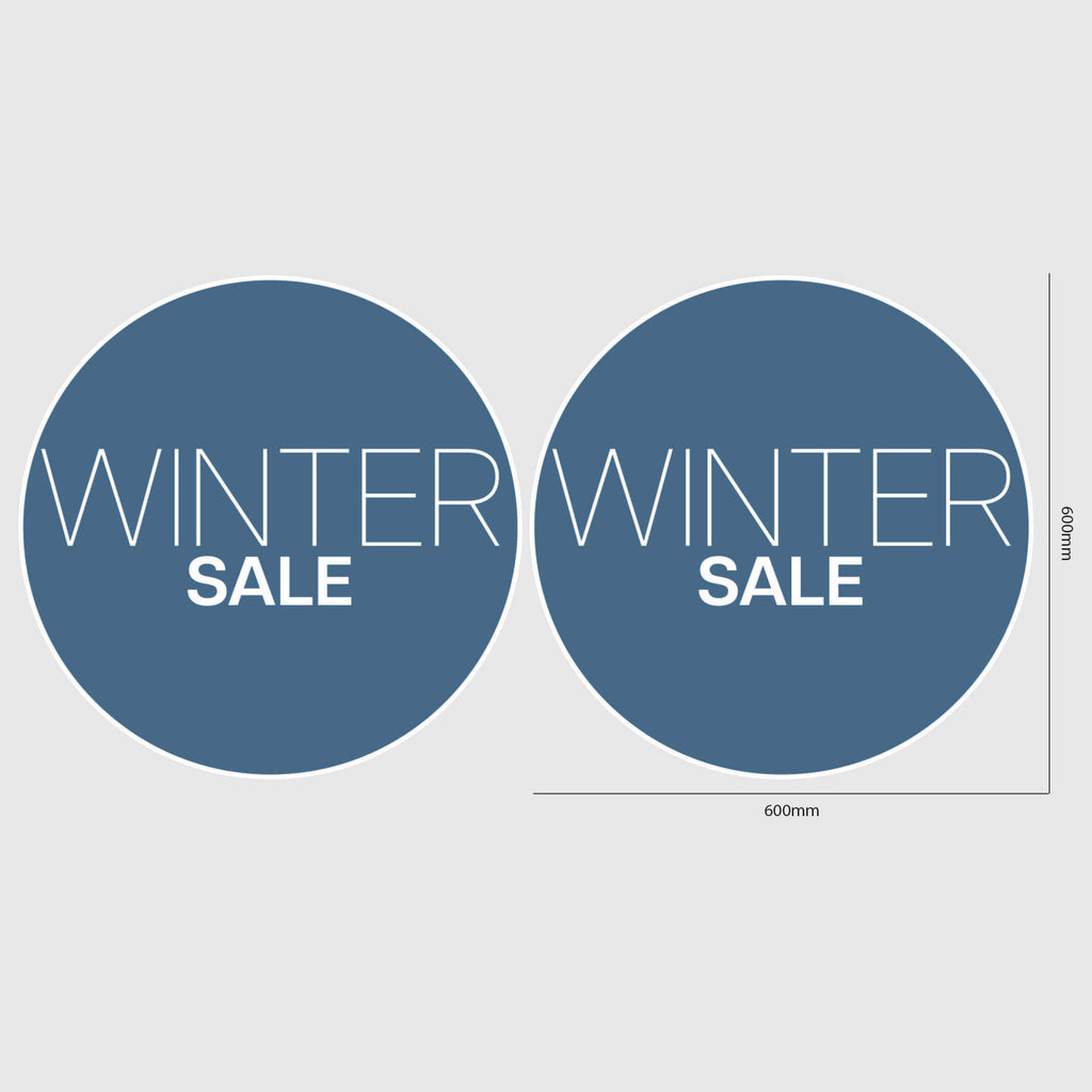 winter sale window stickers