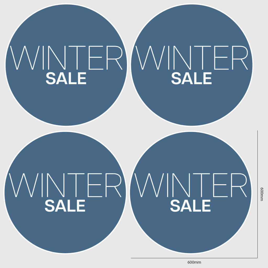 winter sale window stickers